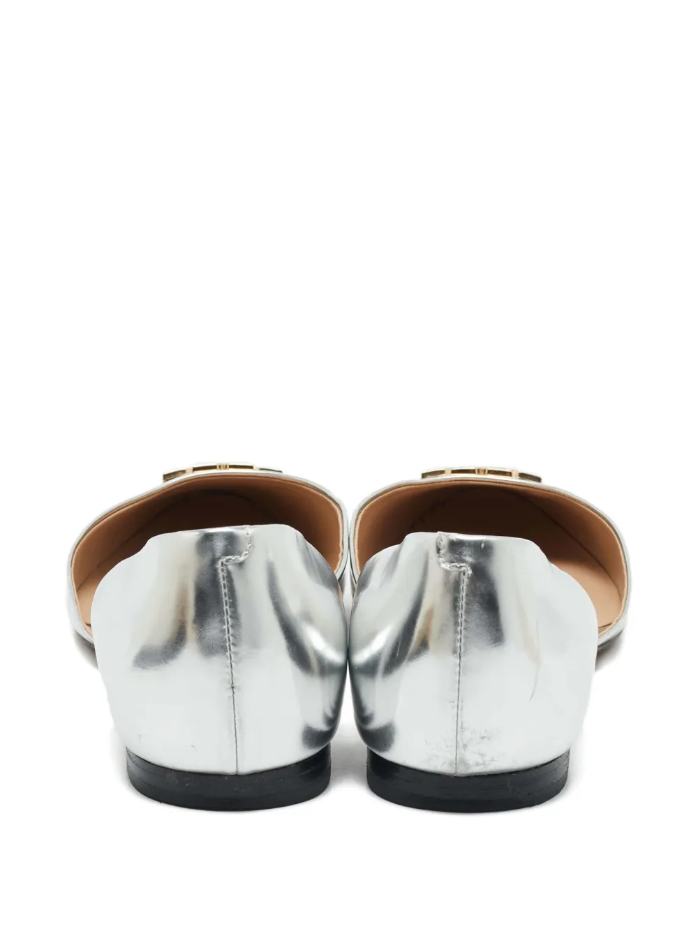 Tory Burch Raleigh leather flats - Zilver