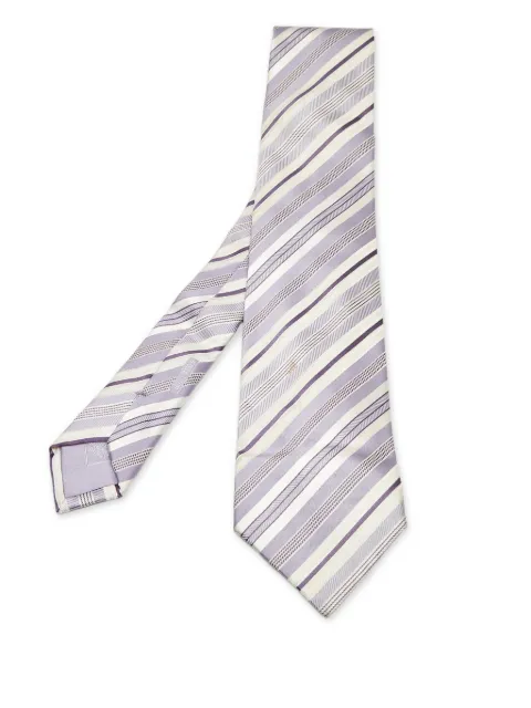 Brioni Vintage Seidenkrawatte mit diagonalen Streifen
