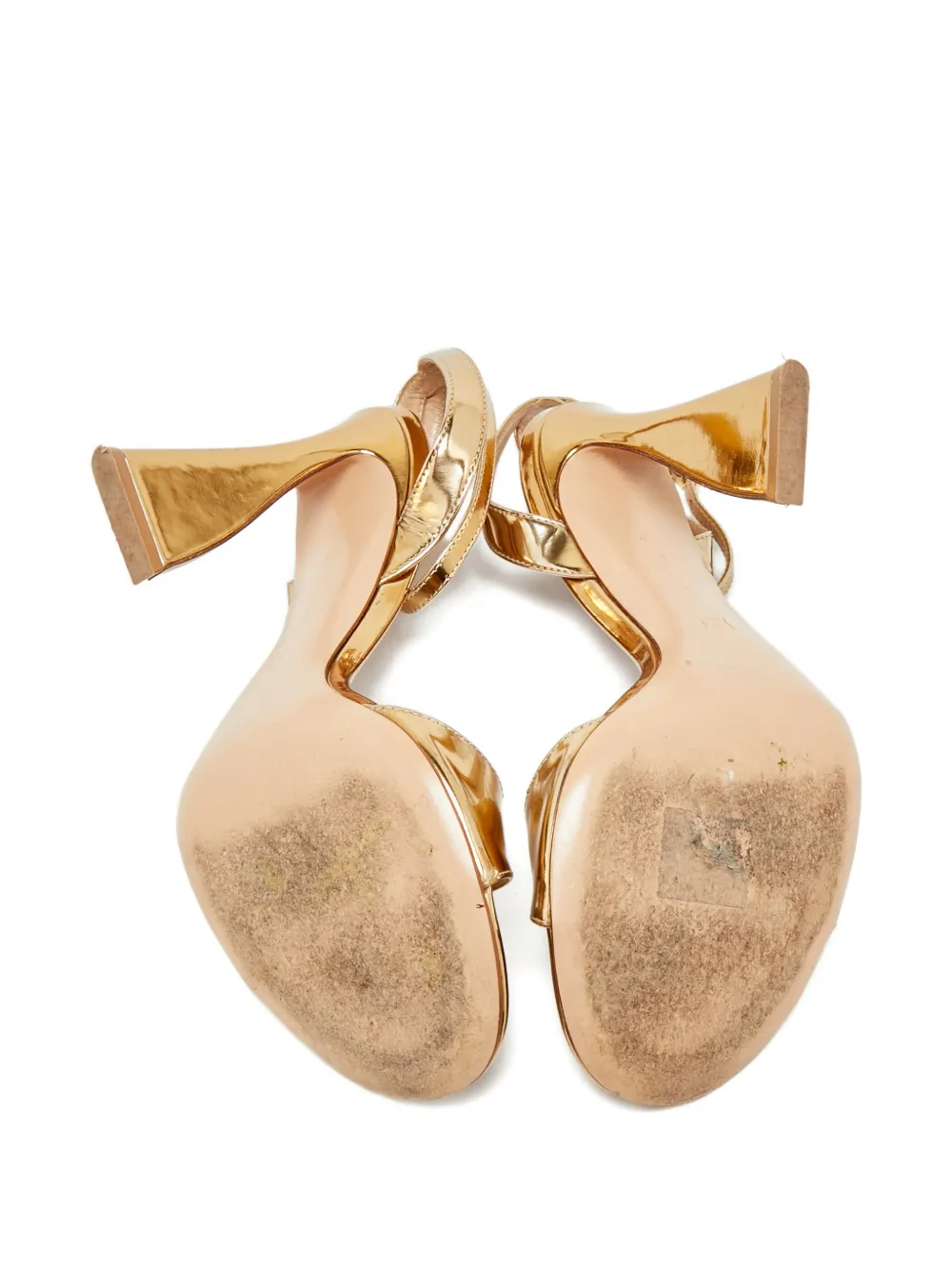 Gianvito Rossi leather slingback sandals - Goud