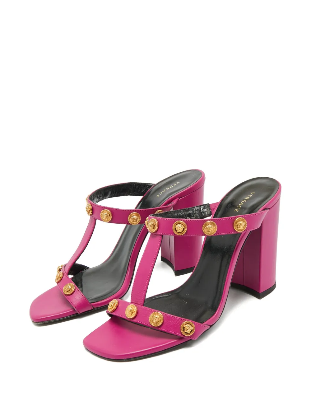 Versace Pre-Owned Medusa leather sandals - Roze