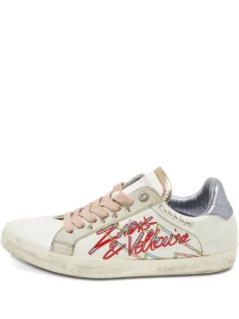 Zadig&Voltaire studded lace-up leather trainers