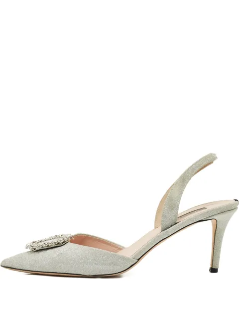 SJP by Sarah Jessica Parker Glitter buckled pumps
