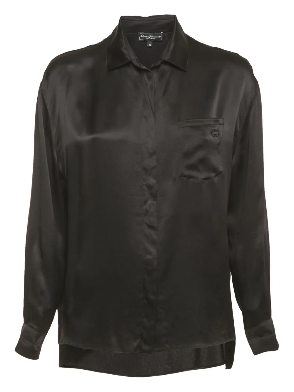 Ferragamo Pre-Owned chest-pocket shirt - Nero