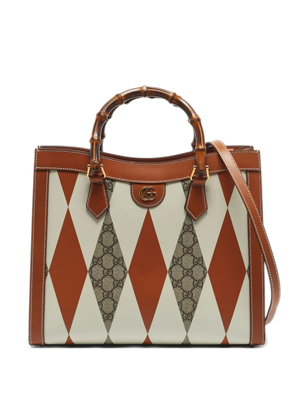 Gucci Pre-Owned Diana bamboo handle tote - Marrone