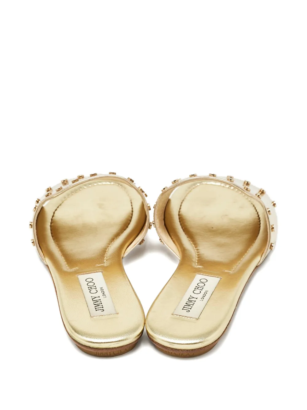 Jimmy Choo Pre-Owned Nanda studded sandals - Goud