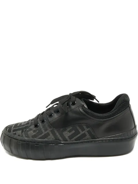 Fendi Pre-Owned Zucca logo low-tops sneakers