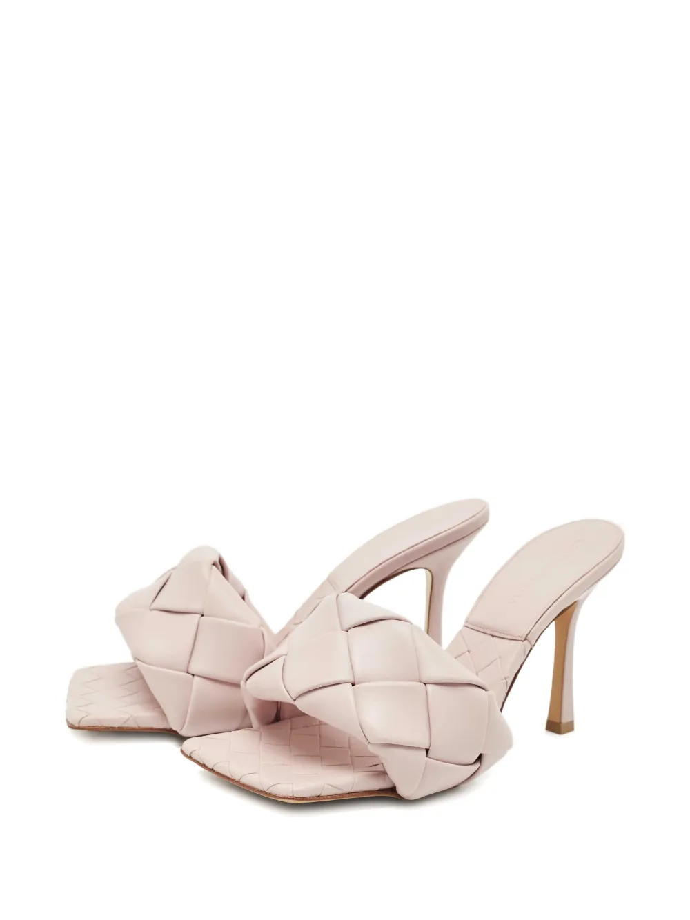 Bottega Veneta Pre-Owned Lido woven high-heeled sandals - Roze