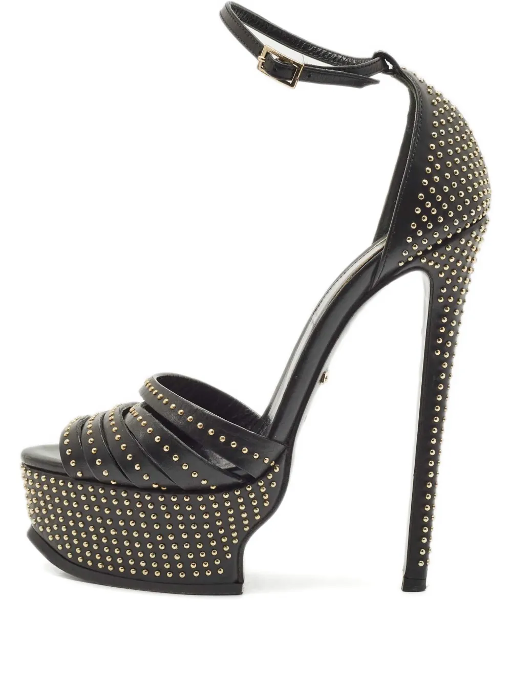 Roberto Cavalli Vintage studded platform sandals - Schwarz