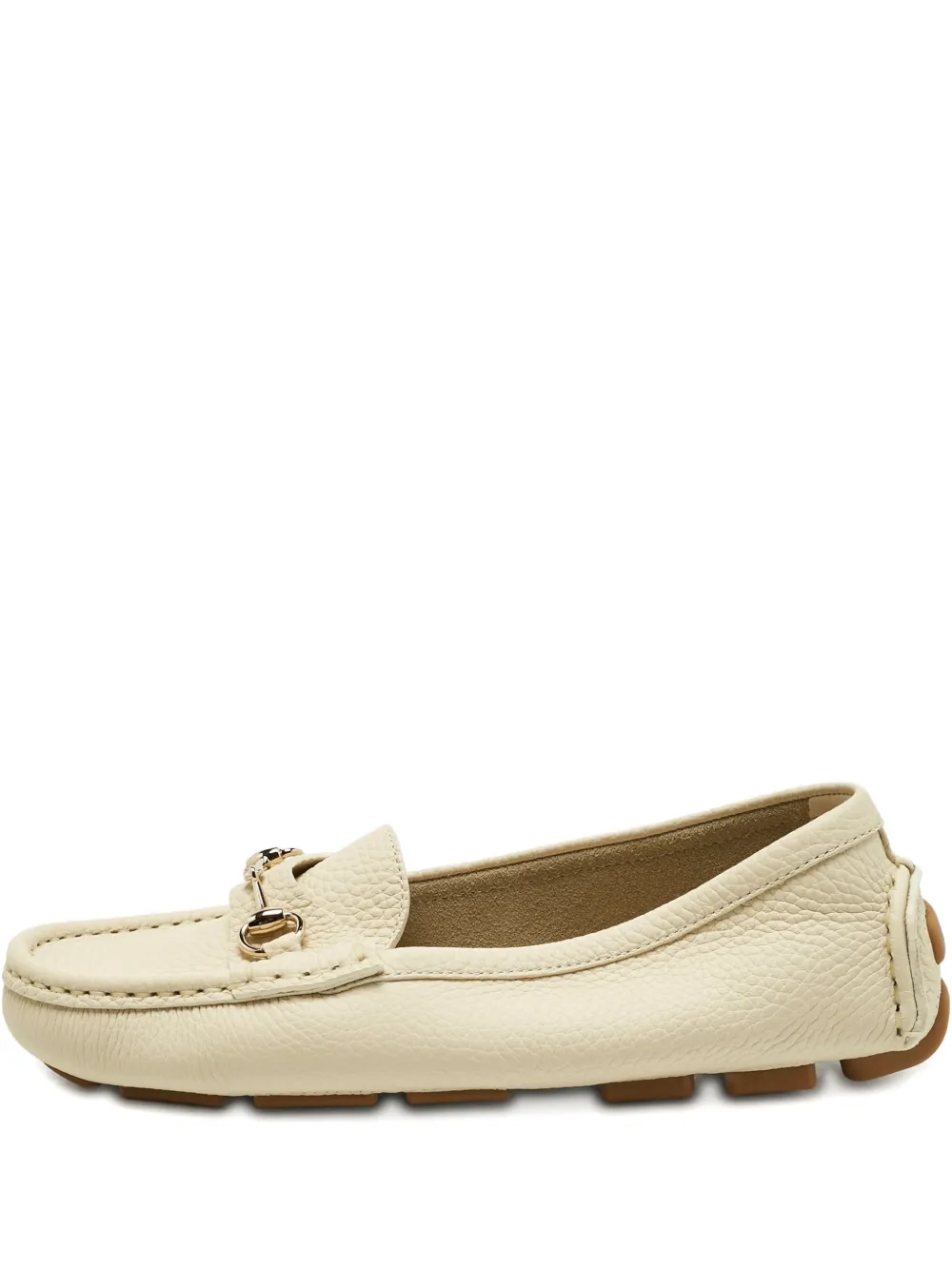 Gucci Pre-Owned Horsebit leather loafers - Nude