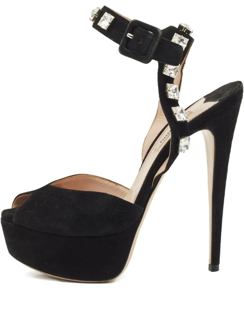 Miu Miu Pre-Owned ankle-strap platform heels sandals | negro | Image 1
