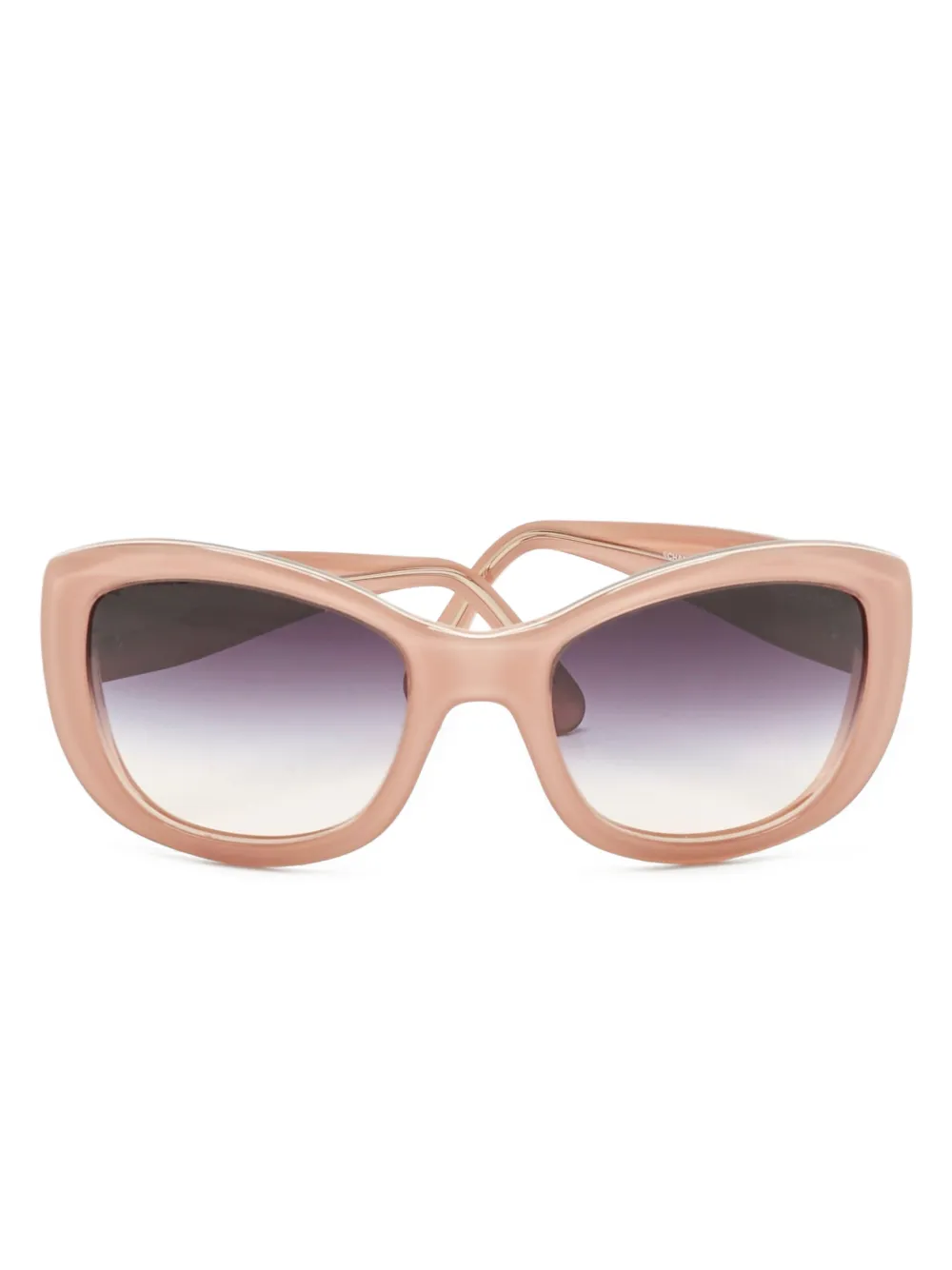 CHANEL Pre-Owned logo square-frame sunglasses - Rosa