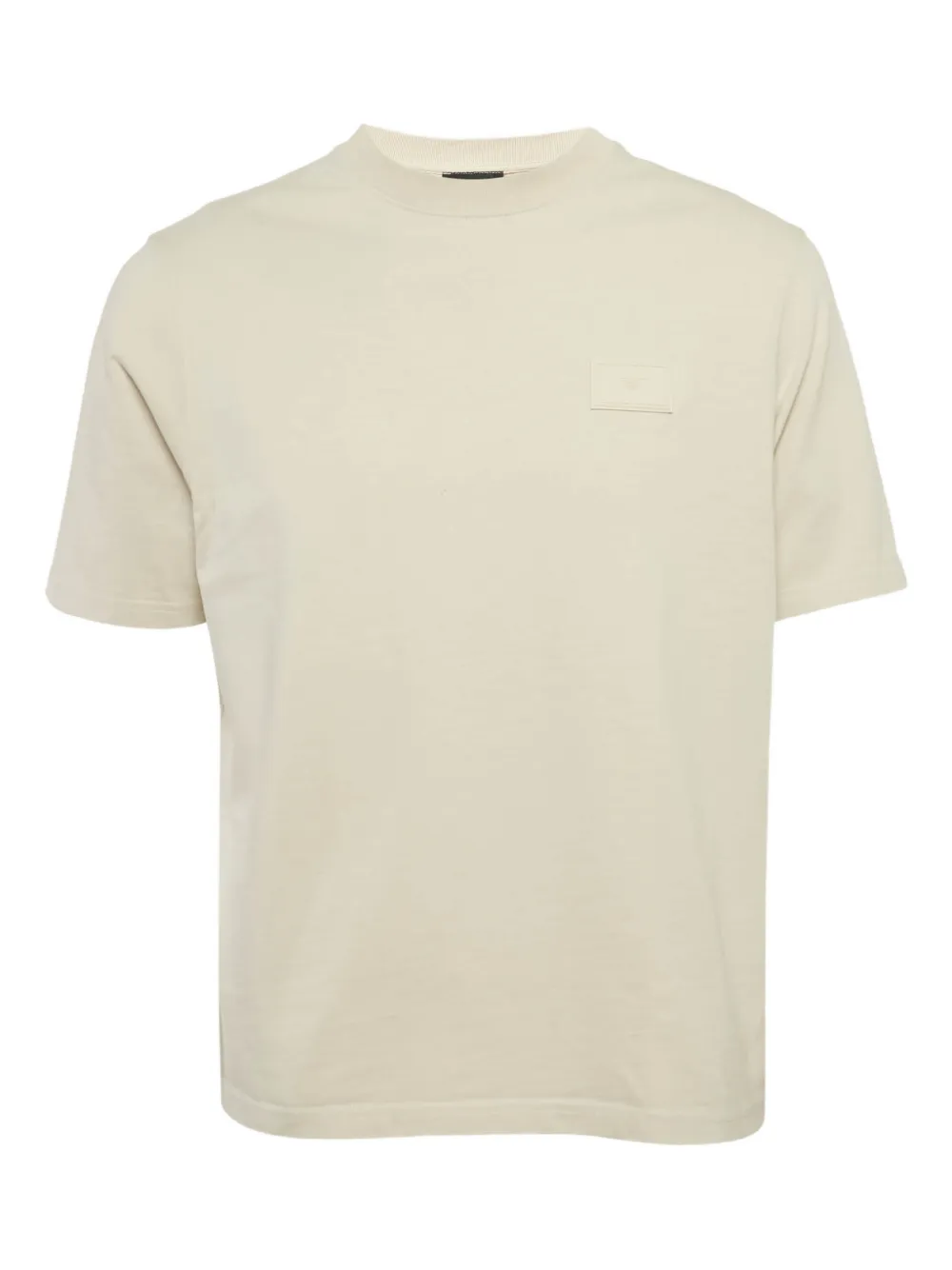 Emporio Armani Pre-Owned logo-patch T-shirt – Neutrals Emporio Armani Pre-Owned logo-patch T-shirt – Neutrals