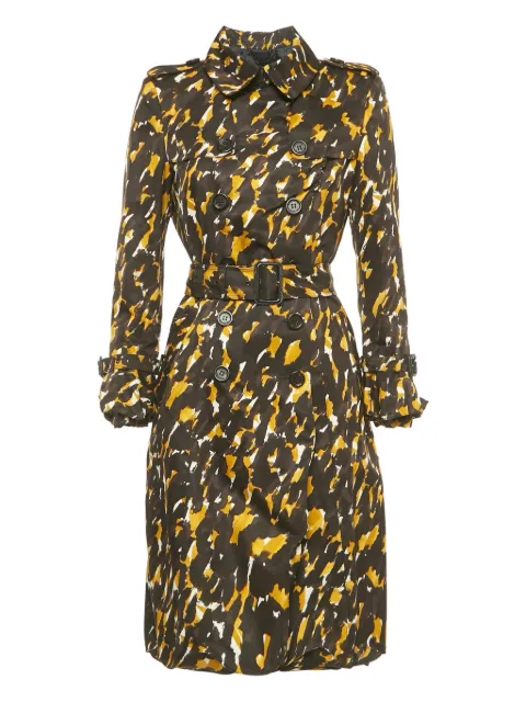 Burberry Prorsum Vintage gabardina estampada con cinturón