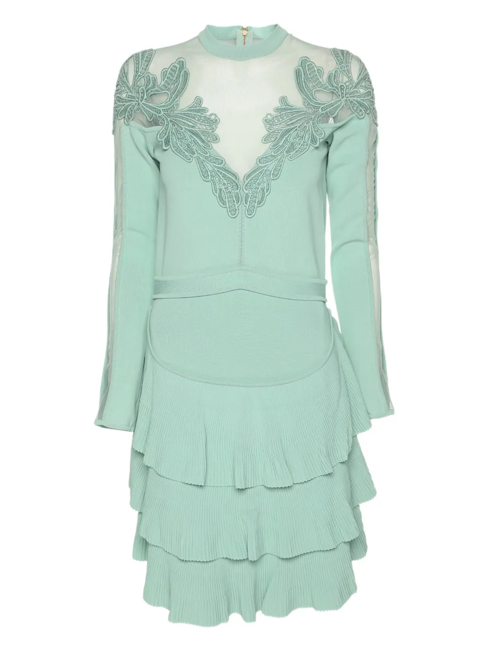 Elie Saab Minikleid mit langen Ärmeln - Grün