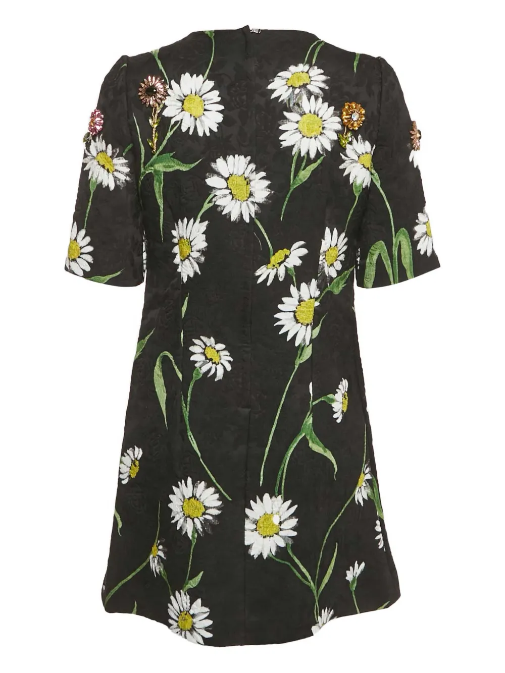 Dolce & Gabbana Pre-Owned Jurk met kristallen jacquard - Zwart