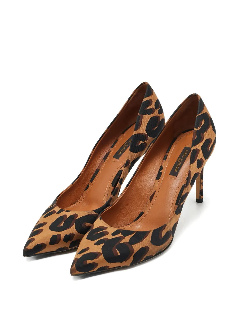 Louis Vuitton Pre-Owned Eyeline leopard-print pumps - Bruin