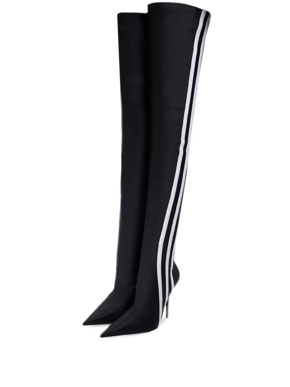 Balenciaga Pre-Owned x Adidas knife pointed over-the-knee boots – Black