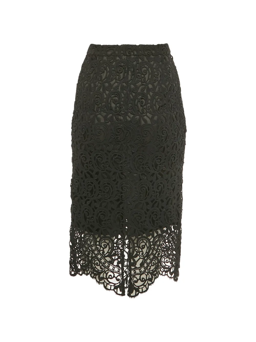 Burberry Pre-Owned lace midi pencil skirt - Zwart
