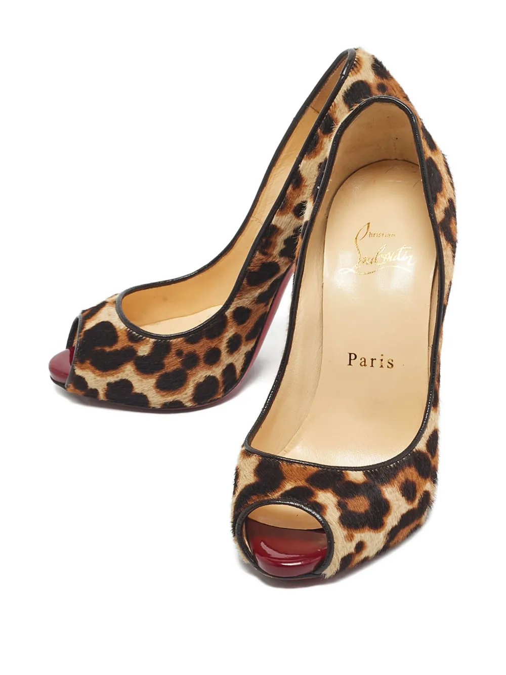 Christian Louboutin Pre-Owned leopard-print heeled pumps - Bruin