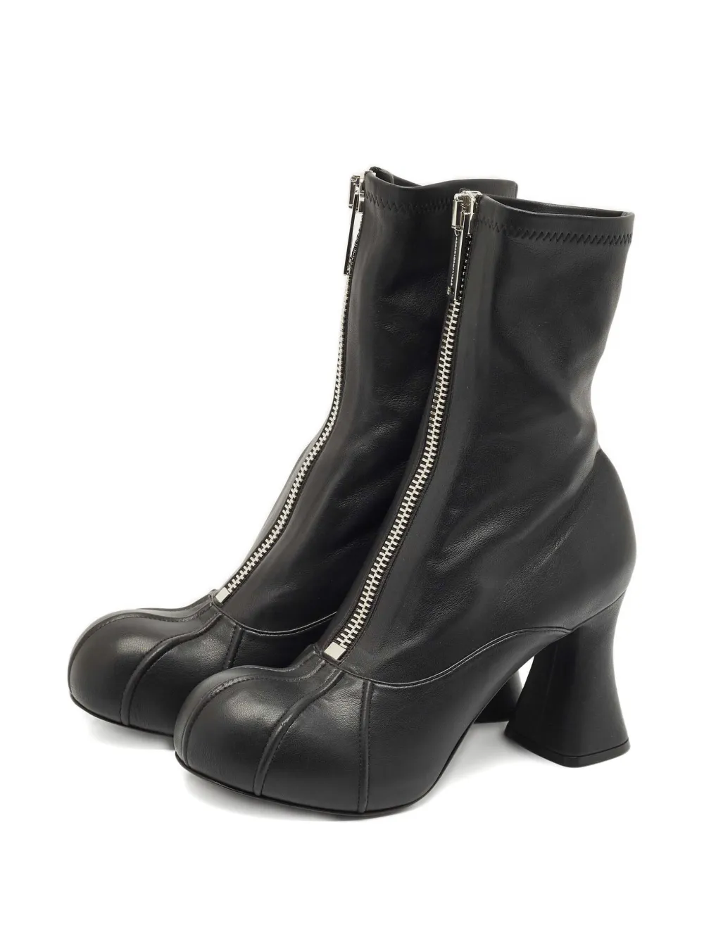 Stella McCartney Pre-Owned Groove front-zip boots - Zwart
