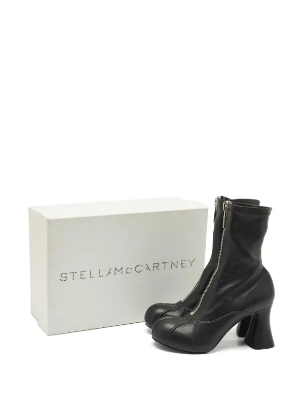 Stella McCartney Pre-Owned Groove front-zip Boots | Black | FARFETCH