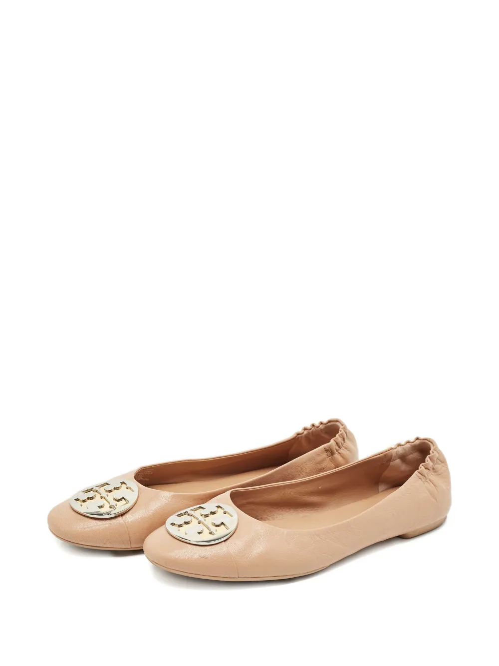 Tory Burch Caroline leather ballet flats - Beige
