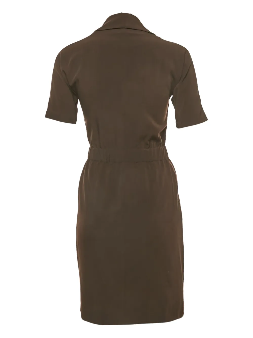 Gucci Pre-Owned crossover-neckline mini dress - Bruin