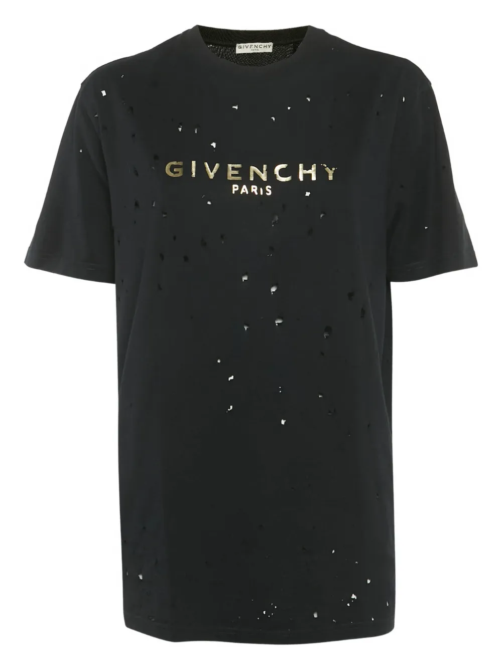 Givenchy Pre-Owned distressed logo-print T-shirt - Nero