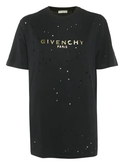 Givenchy Pre-Owned distressed logo-print T-shirt