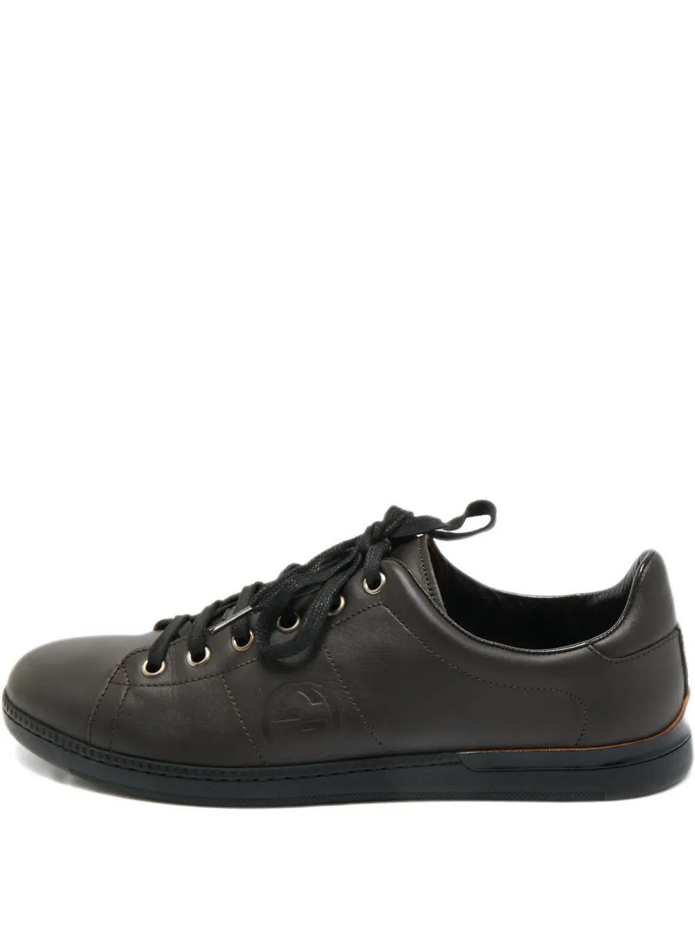 Gucci Pre-Owned lace-up sneakers - Braun