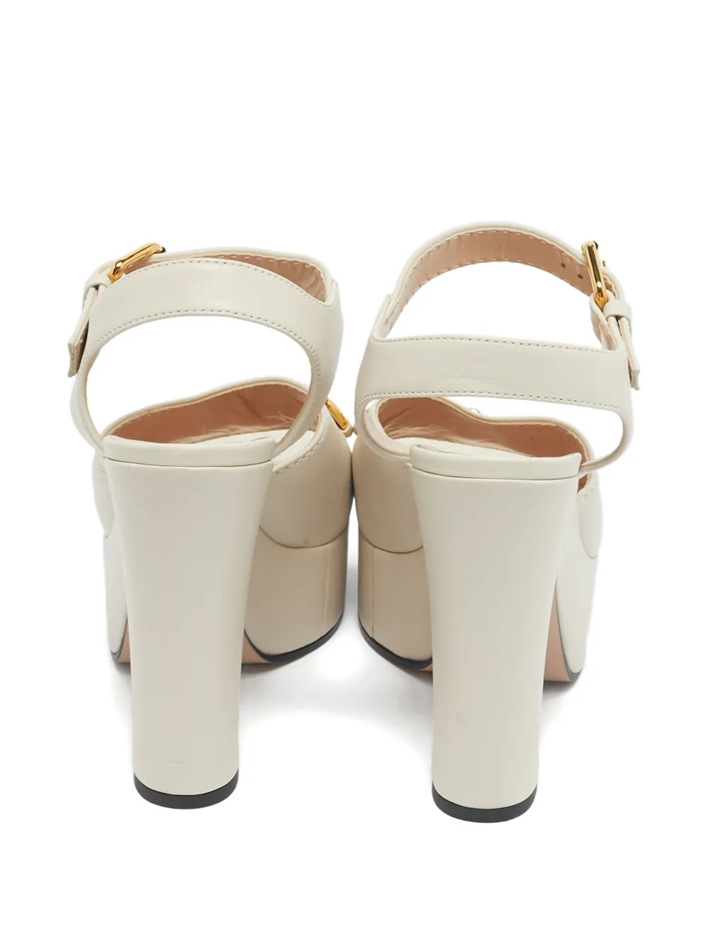 Pre-owned Gucci Horsebit Platform Sandals In Neutral