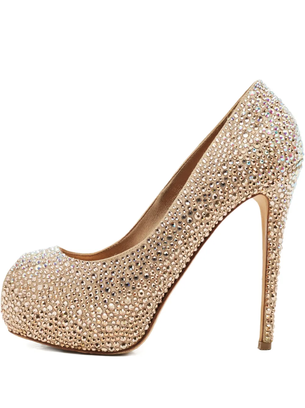Le Silla metallic crystal pumps - Toni neutri