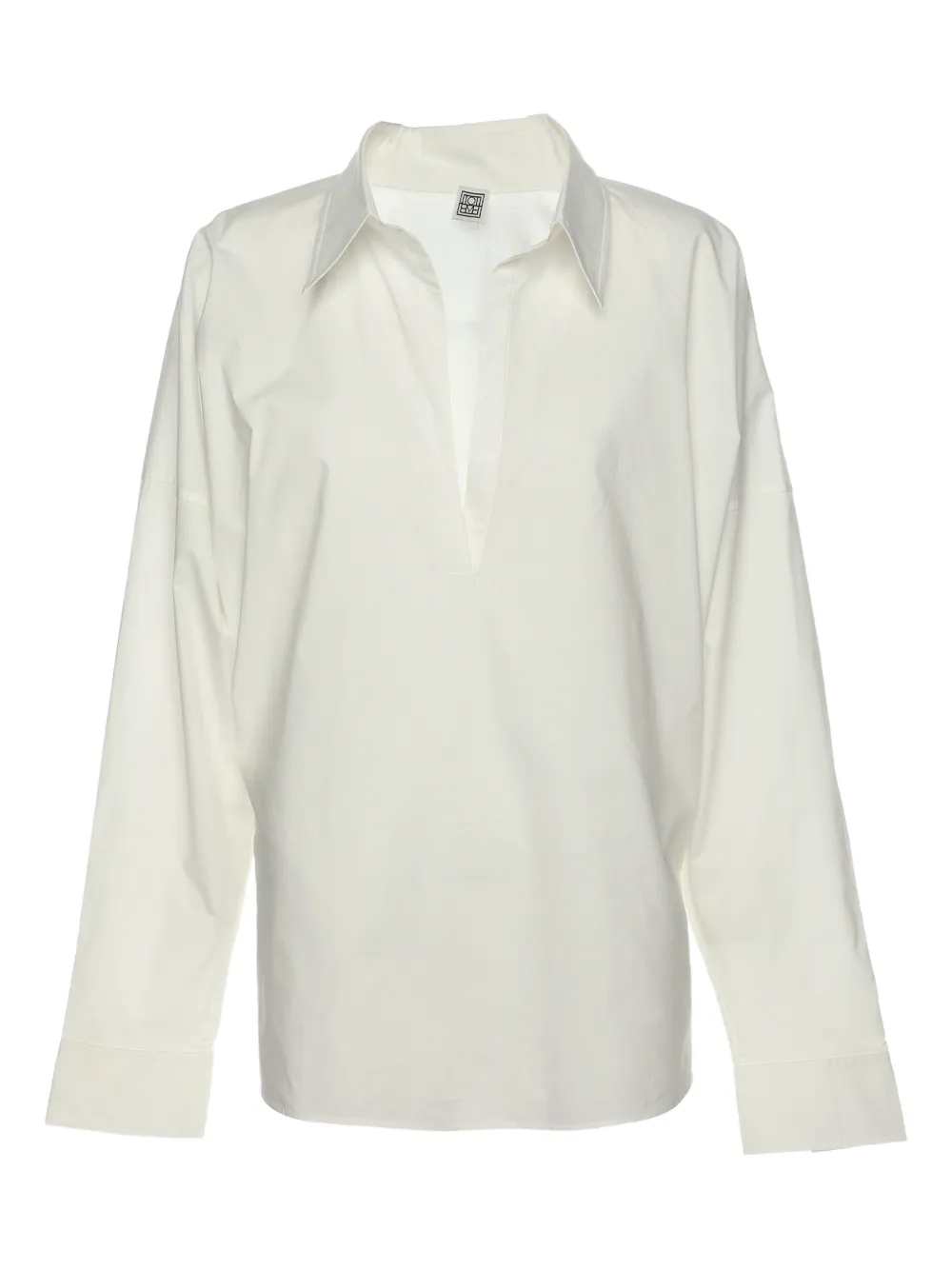 TOTEME cotton long-sleeve shirt - Weiß