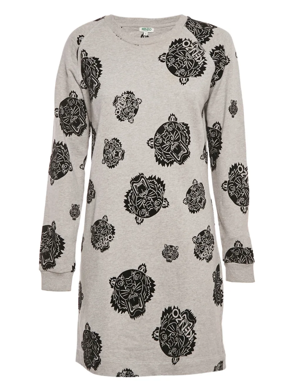 Kenzo Pre-Owned tiger-motif mini dress - Grigio