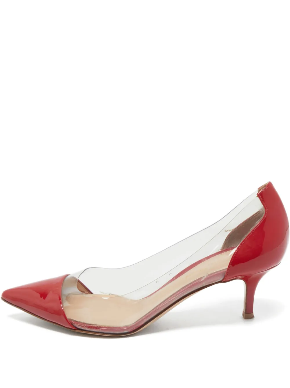 Gianvito Rossi plexi patent-leather pumps 37-5 - Weiß