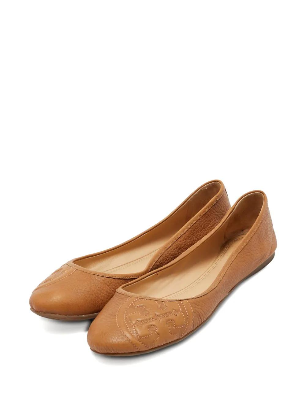 Tory Burch 38.5 calf leather ballet flats - Bruin