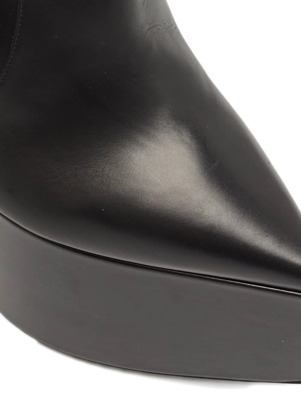 Versace Pre-Owned leather platform boots - Zwart