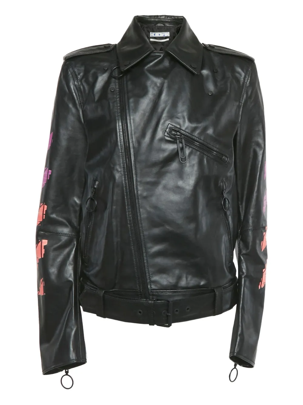 Off-White Pre-Owned Arrow-motif leather jacket | Black | Image 1