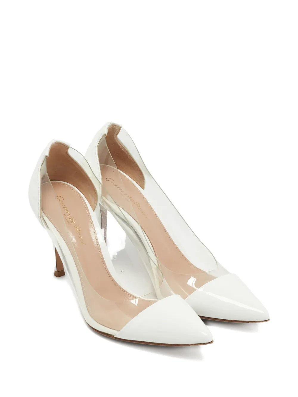 Gianvito Rossi leather pointed pumps - Wit