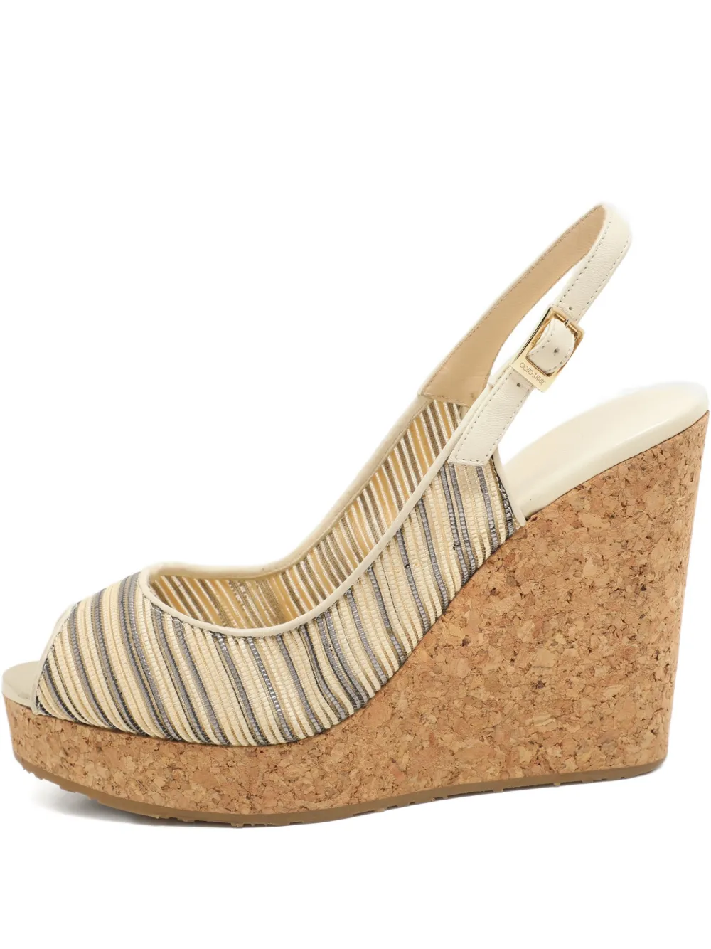 Jimmy Choo Pre-Owned Wedge-Pumps mit Korkdetail - Nude