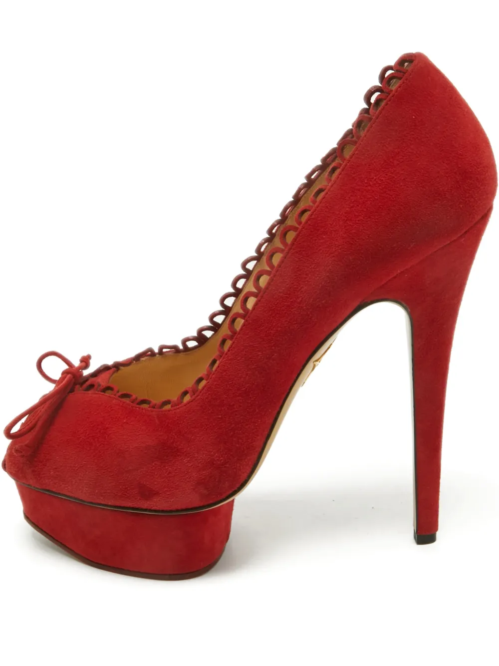 Charlotte Olympia scalloped-trim platform pumps | rojo | Image 1