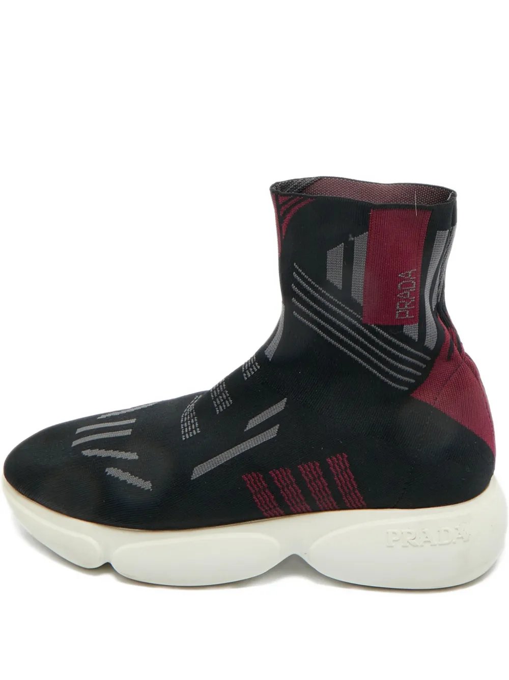 Prada Pre-Owned high-top sock sneakers | Black | Image 1