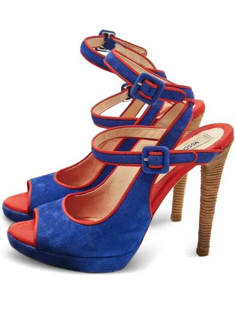 Moschino Pre-Owned sandales en daim à boucles