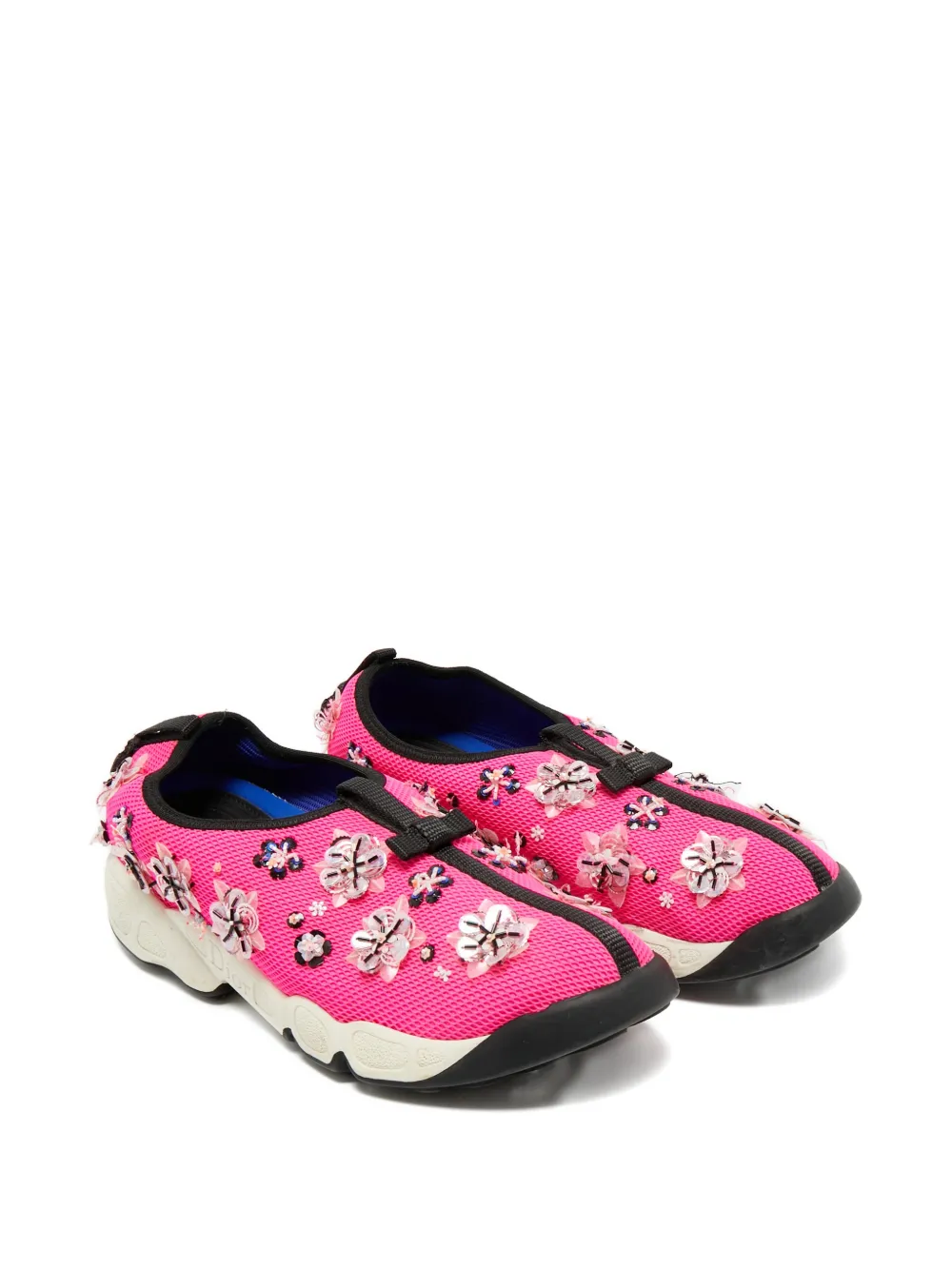 Christian Dior Pre-Owned floral trainers - Roze
