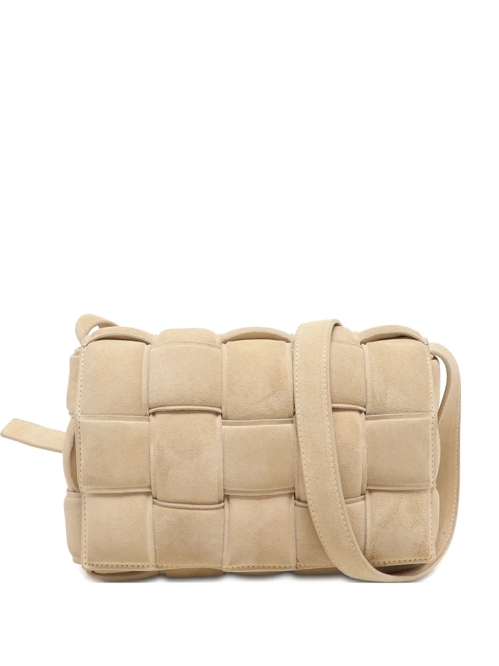 Pre-owned Bottega Veneta Cassette Padded Shoulder Bag In Neutral