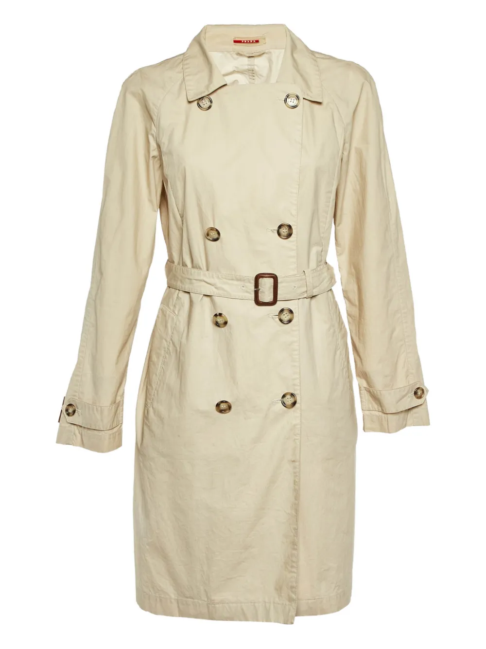 Prada Pre-Owned double-breasted belted trench coat - Toni neutri