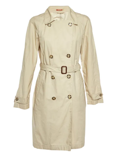 Prada Pre-Owned double-breasted belted trench coat