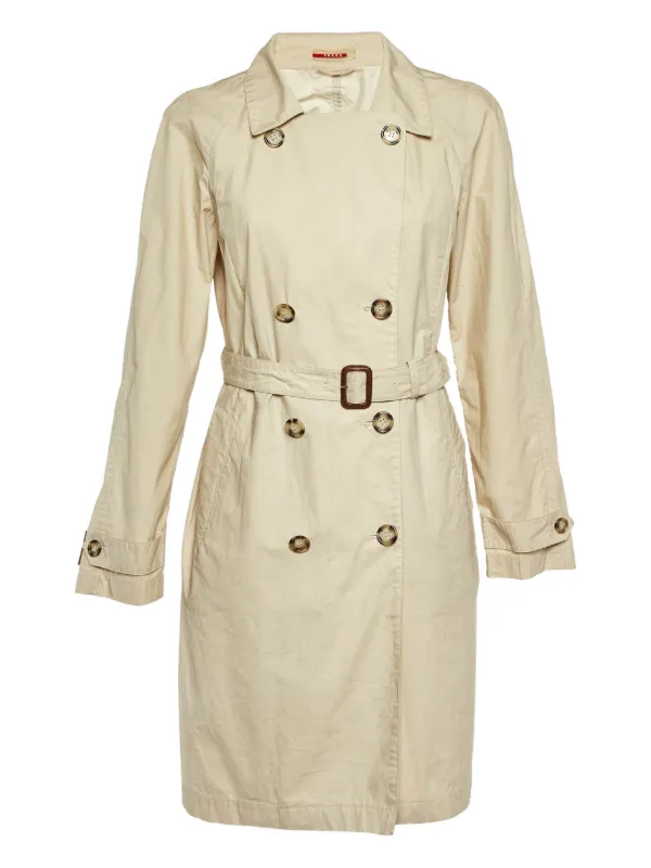 Prada Pre-Owned double-breasted belted trench coat