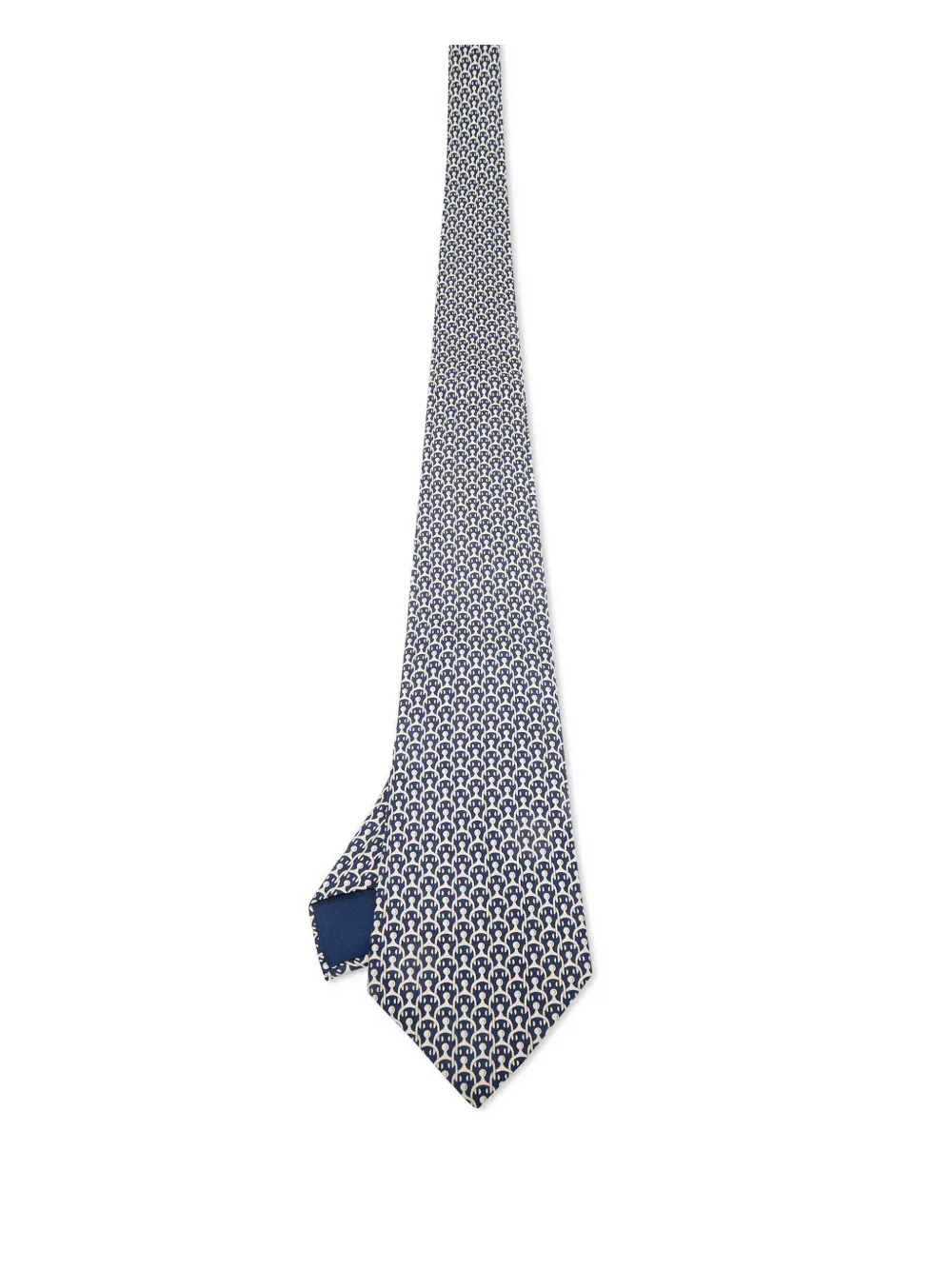 Hermès Pre-Owned silk printed tie | bleu | Image 1