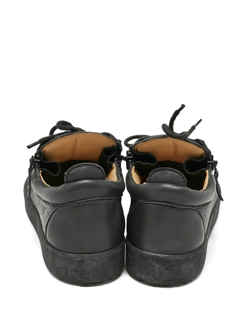 Giuseppe Zanotti Vintage Frankie zip leather trainers - Zwart